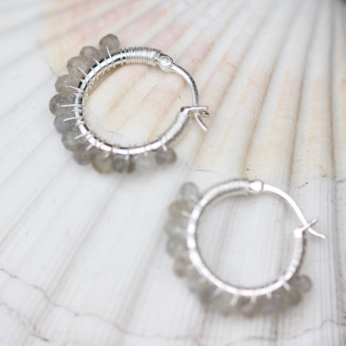 Beaded Hoops