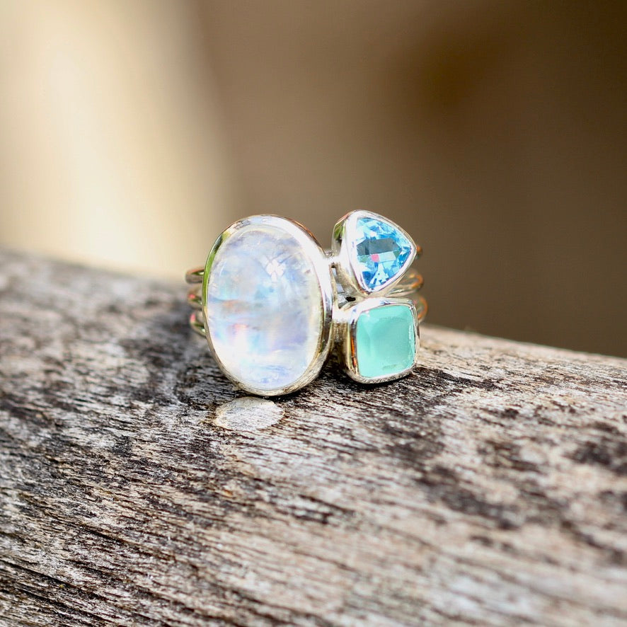 Moonstone Stacking Ring