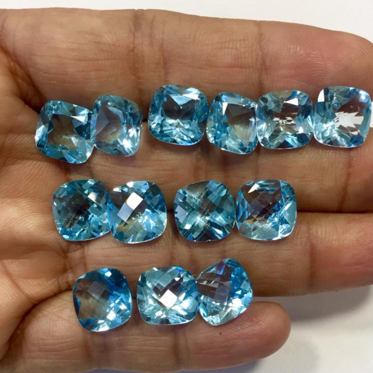 Cushion Ring in Blue Topaz