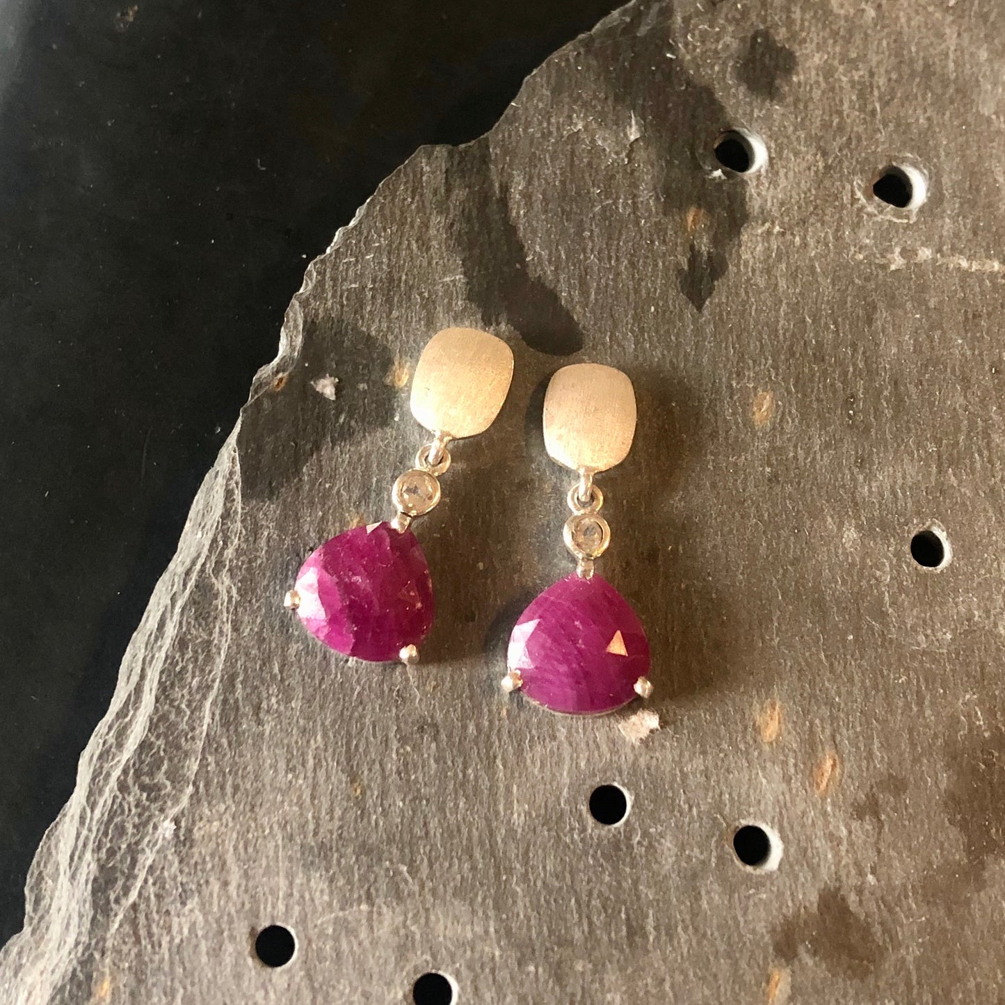 Ruby Teardrop Earrings