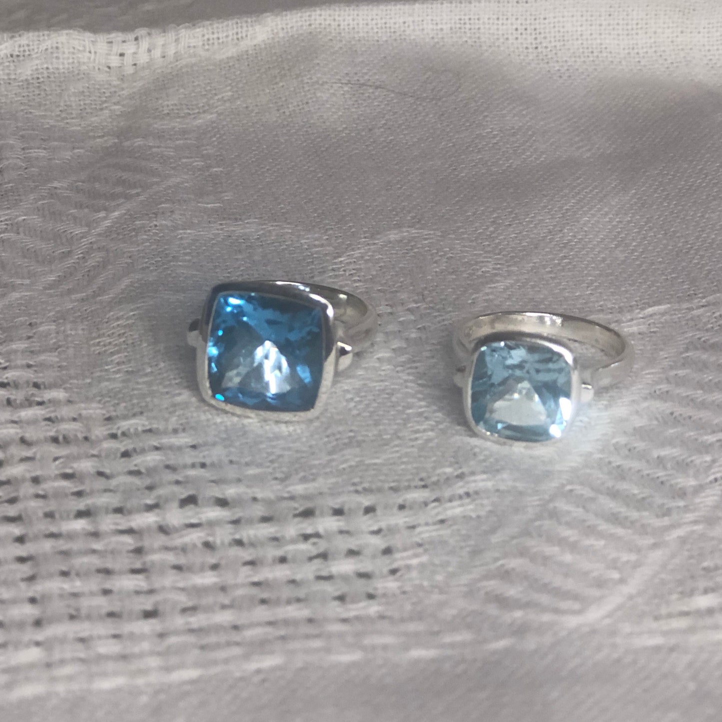 Cushion Ring in Blue Topaz
