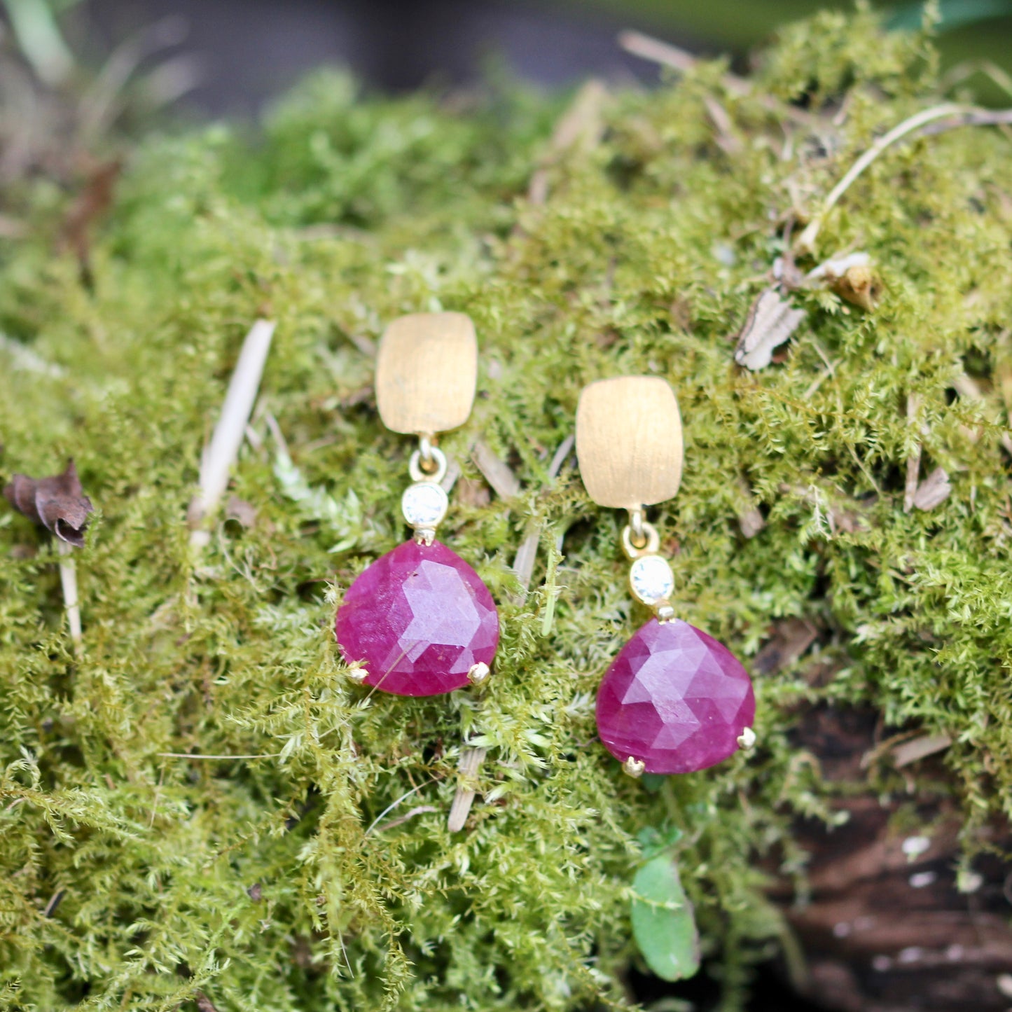 Ruby Teardrop Earrings