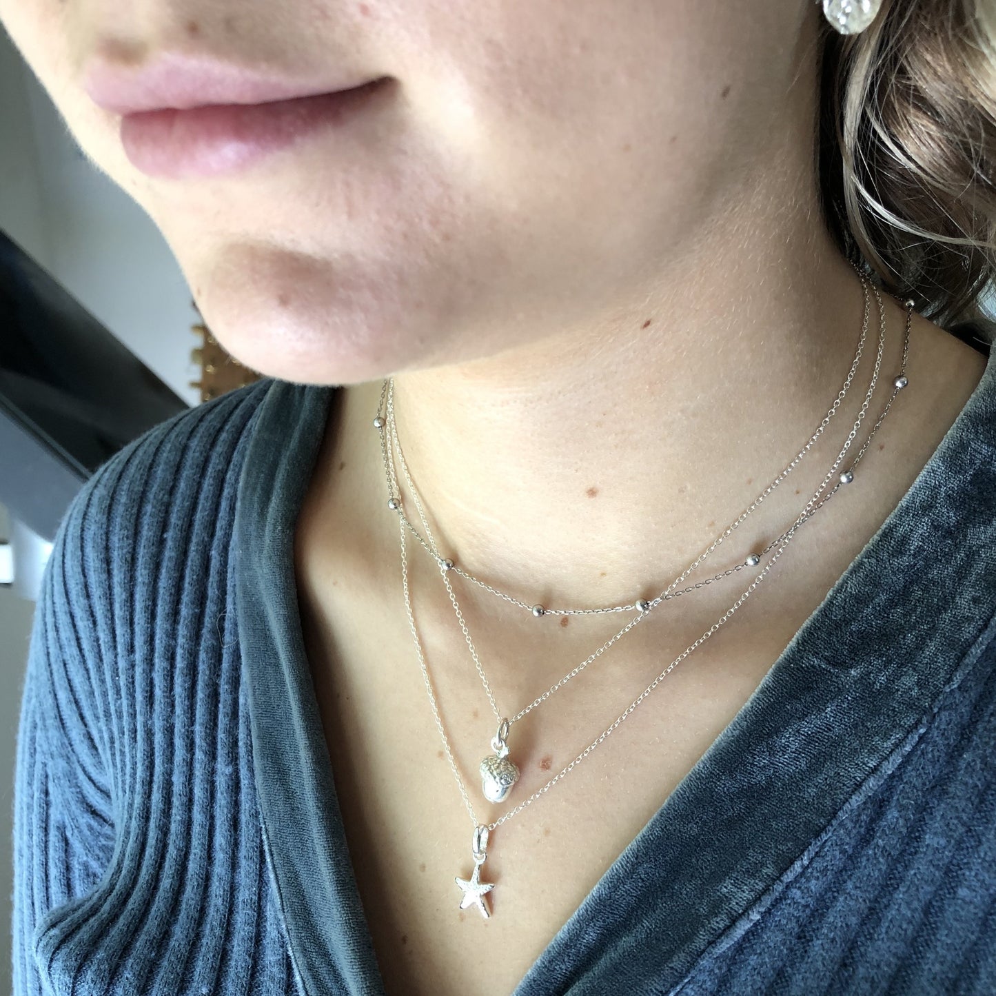 selection of sterling silver necklaces