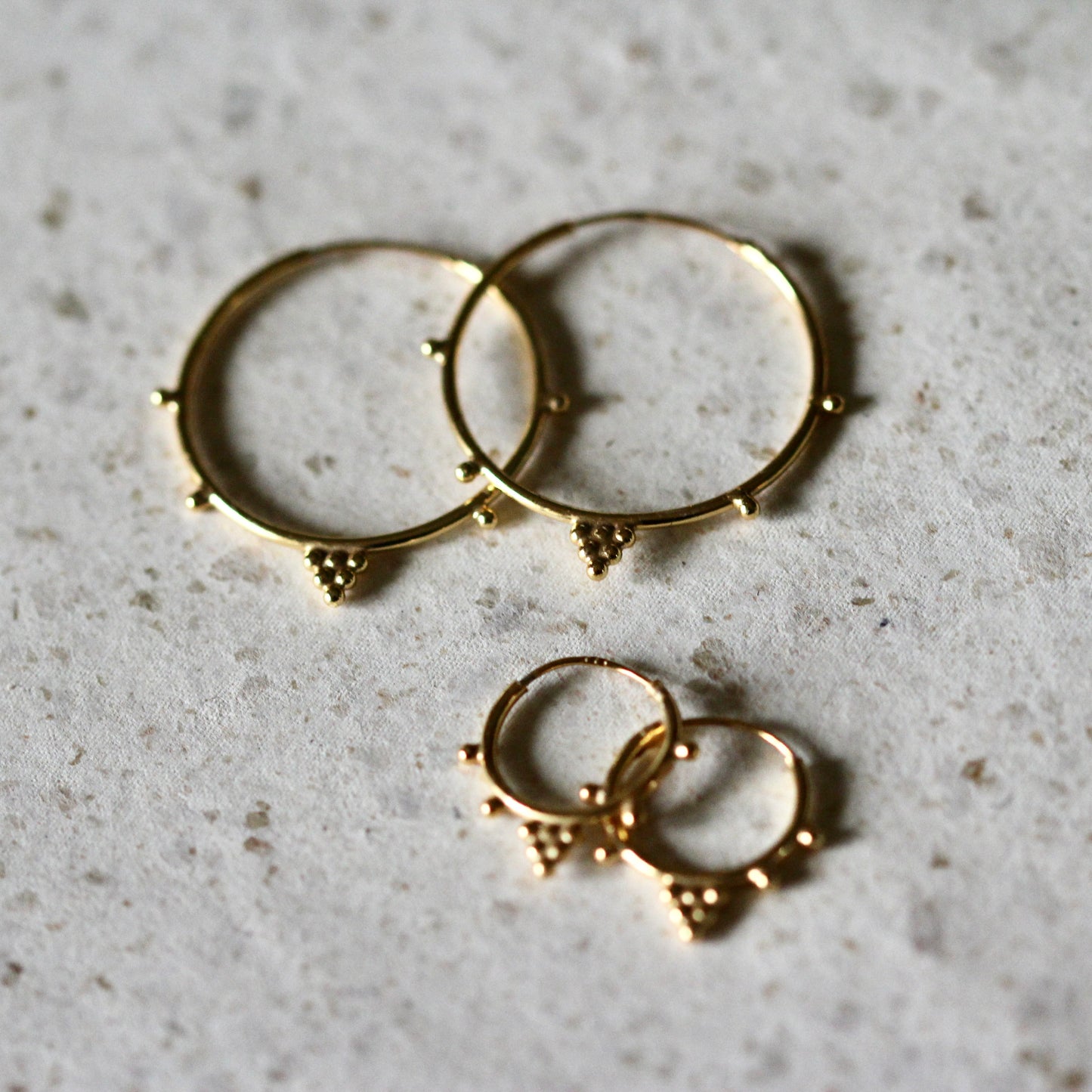 Jaipur hoops - silver and gold plated