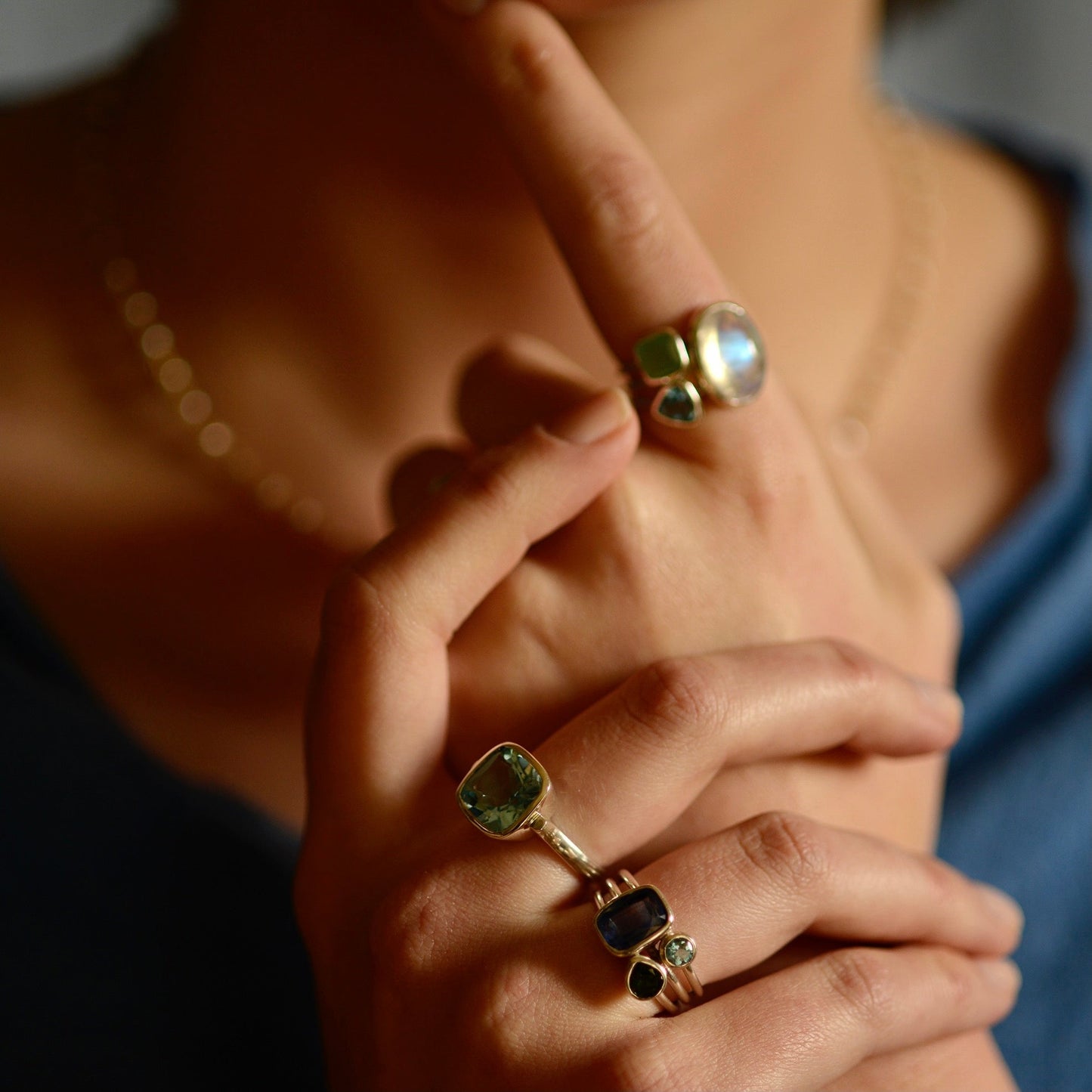 Tourmaline Stacking Ring
