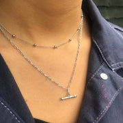 Ball and Chain and Watch Fob chain.  perfect for layering with other necklaces