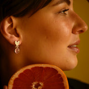 Beaten Heart Earring in Silver