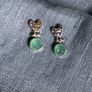 Beaten Heart Earring in Silver
