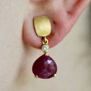 Ruby Teardrop Earrings