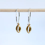 Shell Charm Hoop Earring